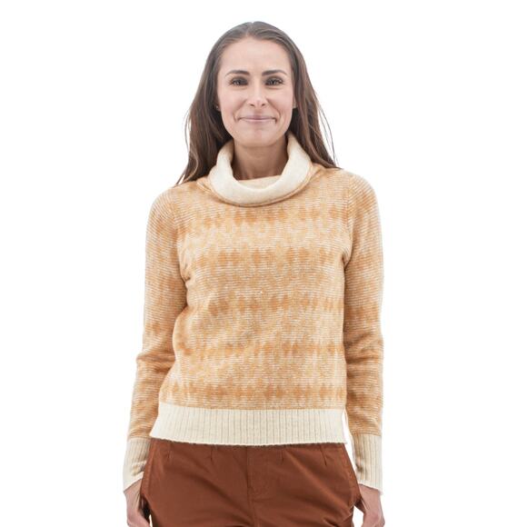 Aventura Sweaters - Aventura Clothing Paragon Funnel Cowl Neck Sweater - Size Medium - Egret Color